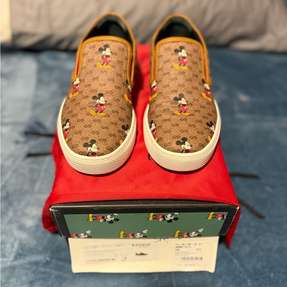 Gucci x Mickey Mouse Slip-On Sneakers